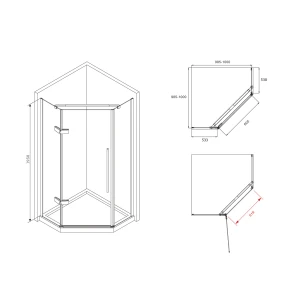Душевой уголок Abber Ewiges Wasser 100х100 AG05100